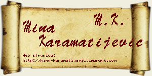 Mina Karamatijević vizit kartica